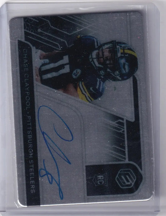 Autographed Chase Claypool rookie card from 2020 Panini Elements Auto series