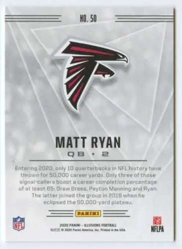 2020 Panini Illusions #50 Matt Ryan football card featuring original gloss finish