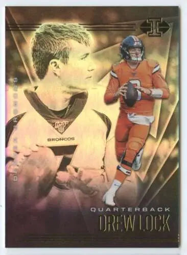 Drew Lock football card from 2020 Panini Illusions, original gloss NM-MT Broncos