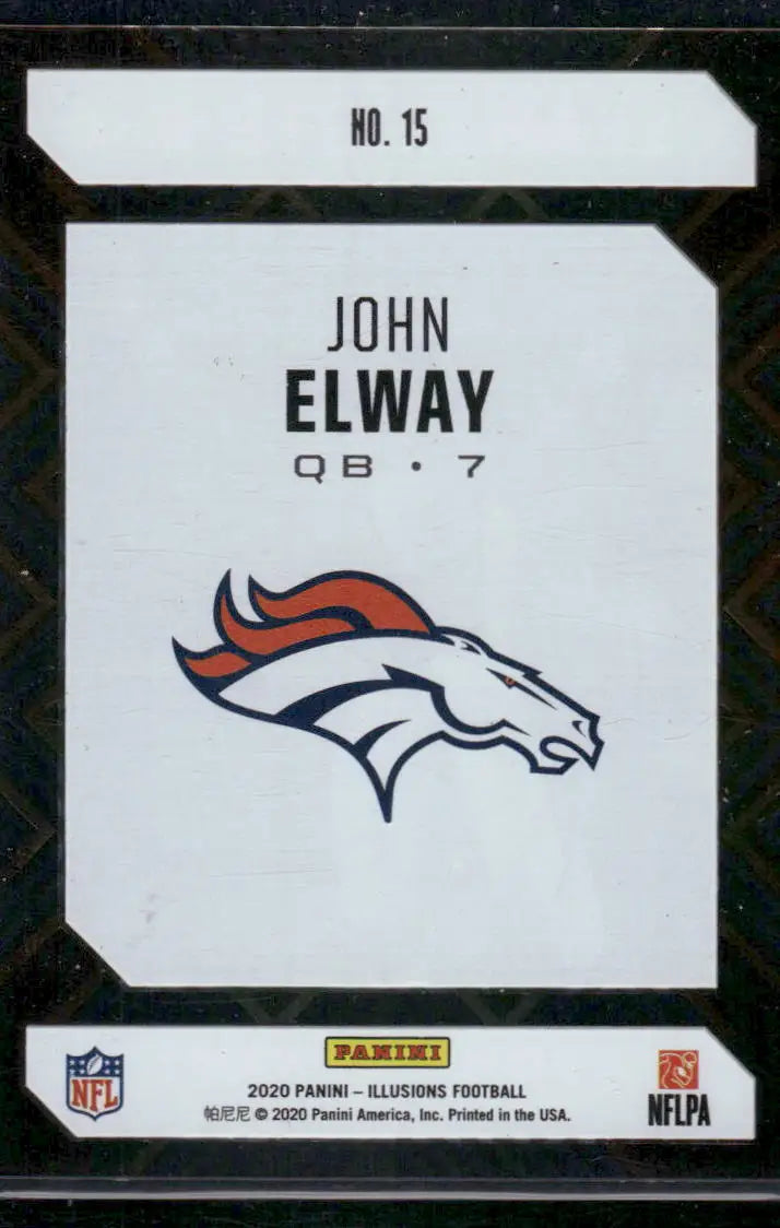 2020 Panini Illusions Clear Shots John Elway #15 Football - Football Card