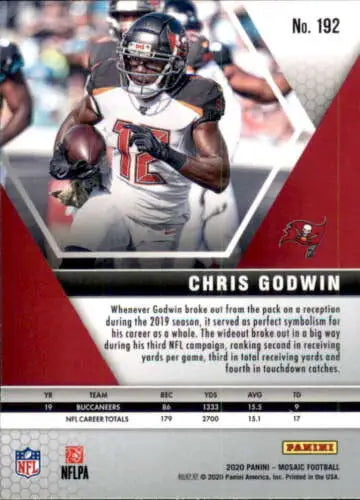2020 Panini Mosaic #192 Chris Godwin NM-MT Football Trading Card original gloss