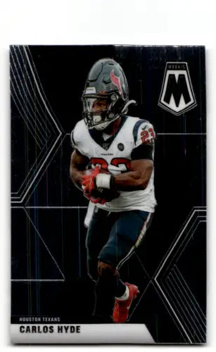 Carlos Hyde football card from 2020 Panini Mosaic in Near Mint condition original gloss