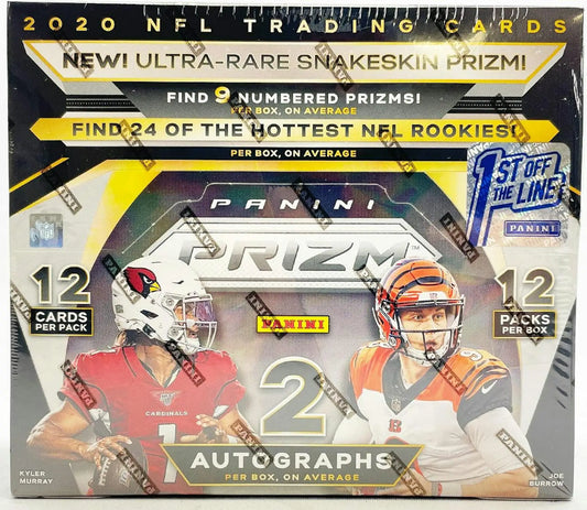 2020 Panini Prizm Football 1st Off The Line Hobby Box with rookie autographs prizm