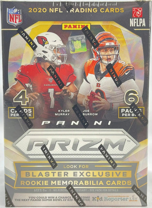 2020 Panini Prizm Football Lazer Prizms and Blue Prizm trading card box