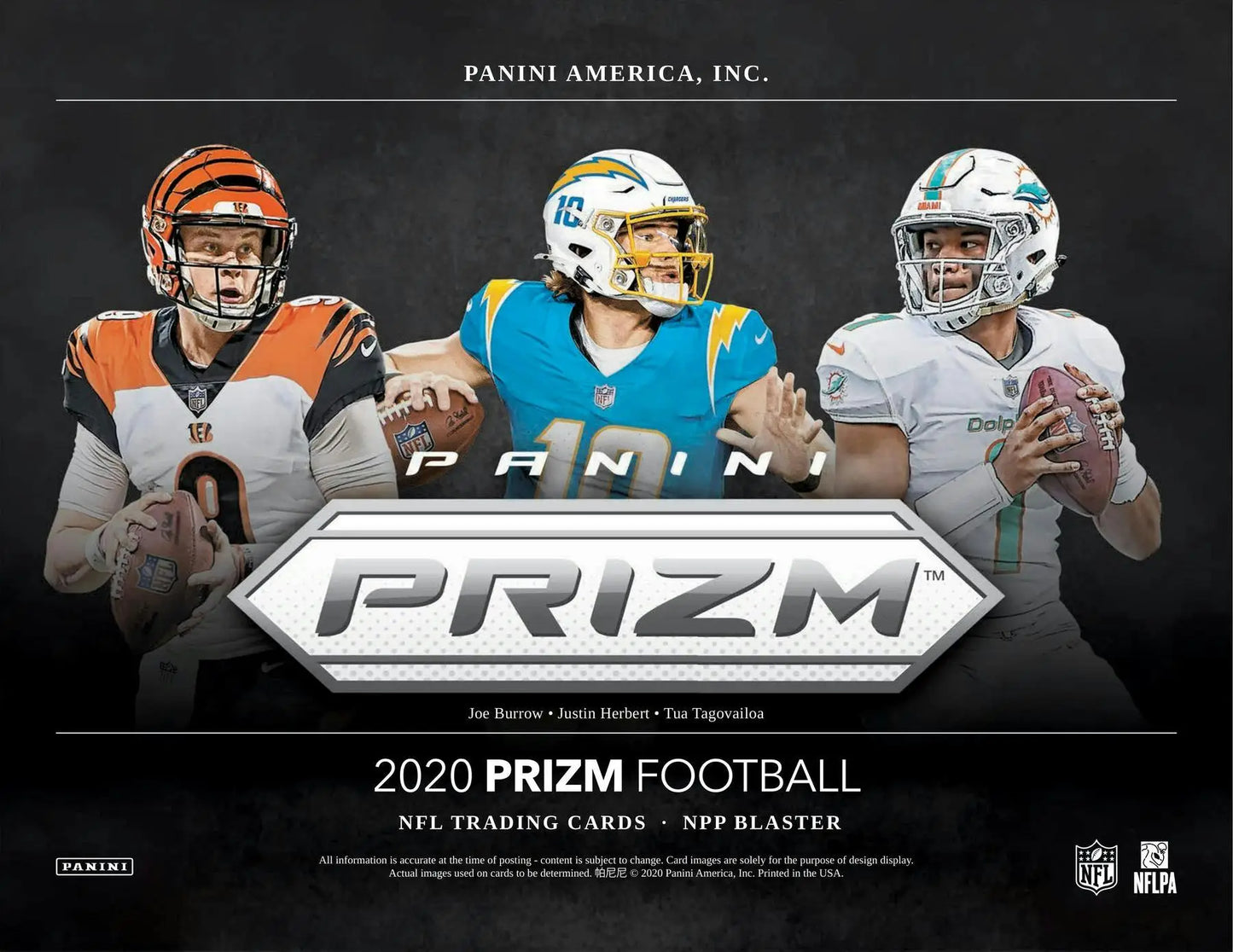 2020 Panini Prizm Football 6-Pack Blaster Box with Lazer Prizms and Blue Prizm parallels