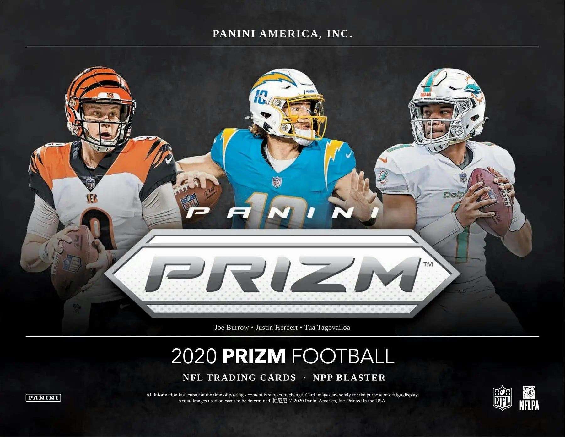 2020 Panini Prizm Football 6-Pack Blaster Box with Lazer Prizms and Blue Prizm parallels