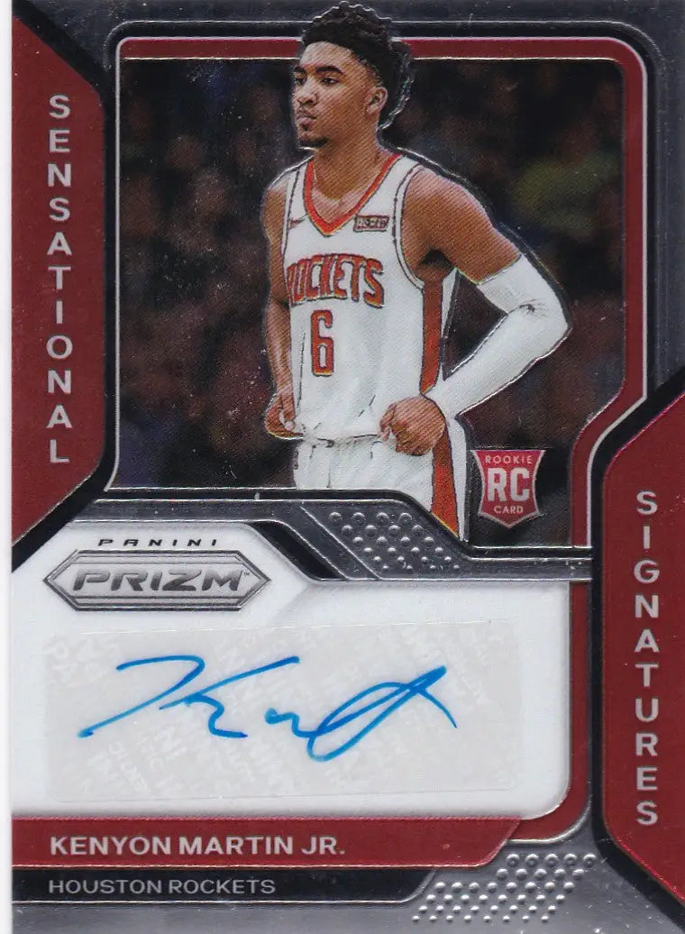 2020 PANINI PRIZM #SS-KMJ KENYON MARTIN JR AUTO- HOUSTON ROCKETS