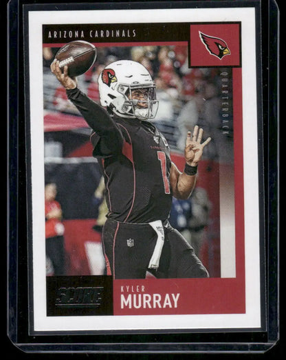 2021 Panini Score Kyler Murray football card displayed in 2020 Panini Score Kyler Murray product