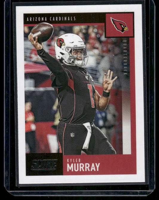 2021 Panini Score Kyler Murray football card displayed in 2020 Panini Score Kyler Murray product