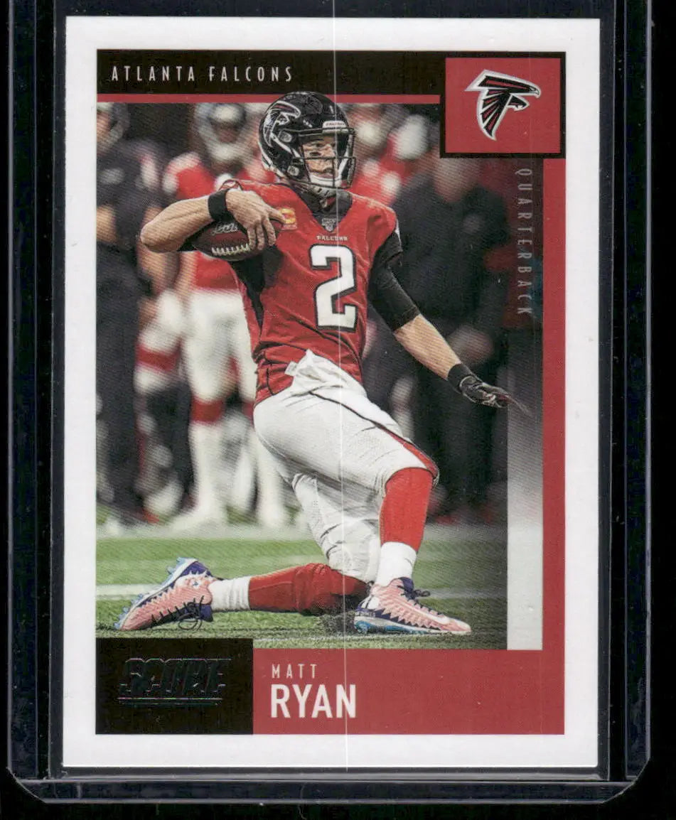 Football trading card featuring Matt Ryan of the Atlanta Falcons from Panini Score Matt series