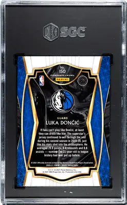 Graded Blue Retail Panini Select Luka Doncic Basketball Card SGC 8.5