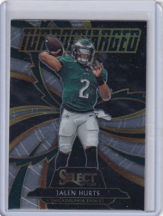 2020 Panini Select Turbocharged #T25 Jalen Hurts - Philadelphia Eagles - Trading Card