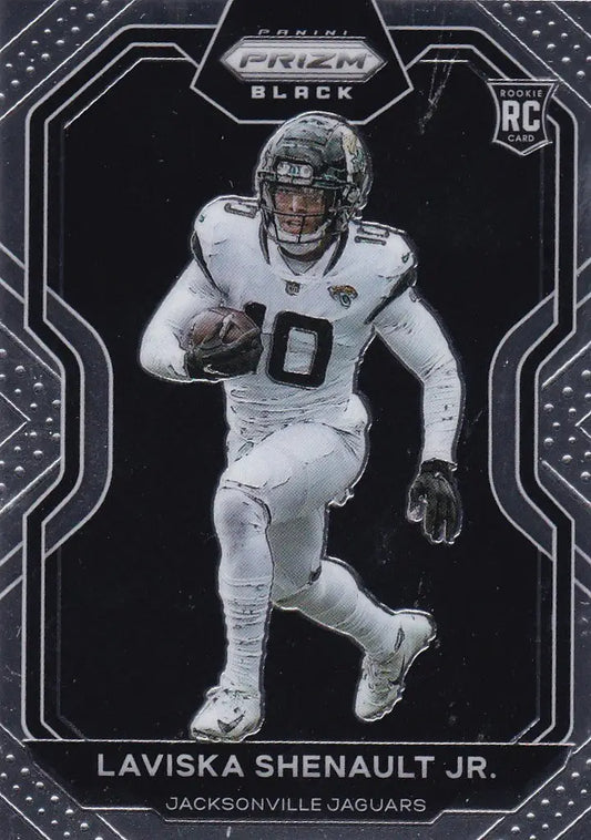 Football trading card of Laviska Shenault from the Jacksonville Jaguars Prizm Black set