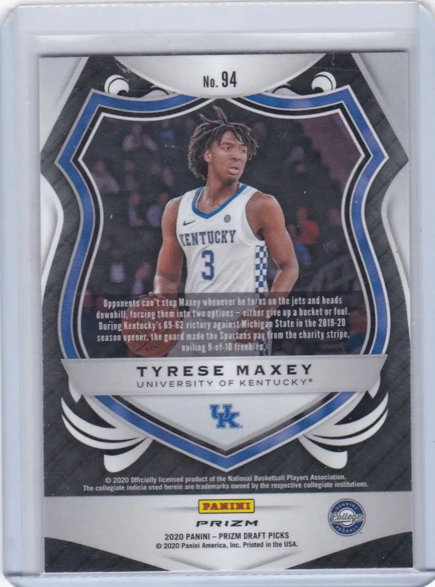 2020 PRIZM DRAFT PICK #94 TYRESE MAXEY PINK CRACKED ICE- SIXERS - Trading Cards