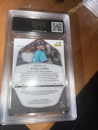 Graded Kyle Lewis Baseball Card 2020 Prizm GMA 10 RC with 6 Color Wave design