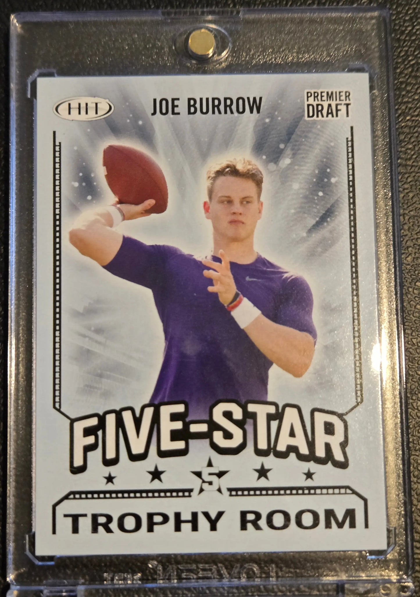 Joe Burrow football card from 2020 Sage Hit series, collectible sports card