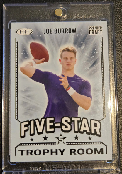 Joe Burrow football card from 2020 Sage Hit series, collectible sports card