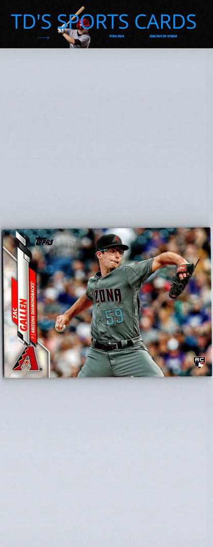 Zac Gallen baseball card from 2020 Topps #207, a must-have for trading cards collectors
