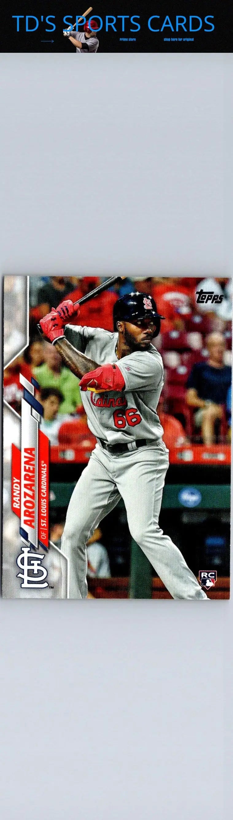 2020 Topps #229 Randy Arozarena baseball card for fans and collectors