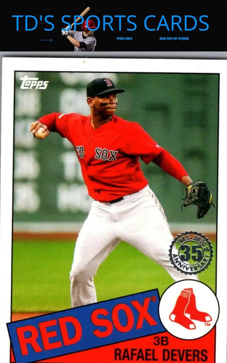 Rafael Devers baseball card from 2020 Topps #85-17 Baseball 35th Anniversary set
