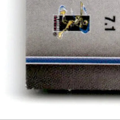 Metallic electronic device with blue stripe, part of 2020 Topps Baseball Mets Brandon Nimmo collection