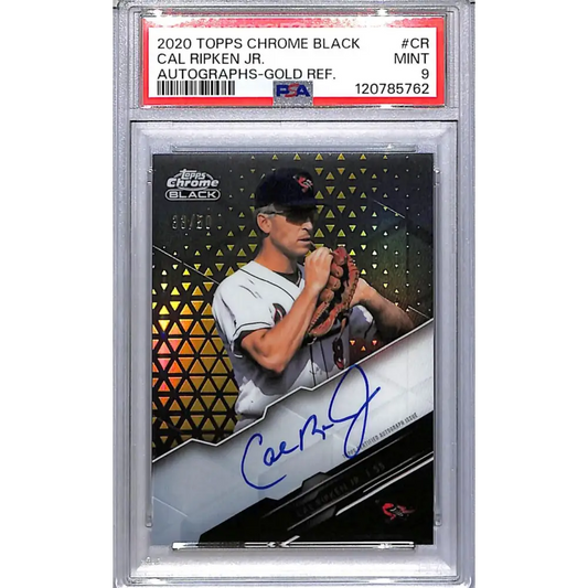 2020 Topps Chrome Black Gold #CBA-CR Cal Ripken Jr. PSA 9 MINT Auto 33/50 Baltimore Orioles