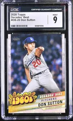 Graded Don Sutton baseball card from 2020 Topps Don Sutton Decades CGC 9