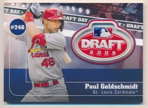 Original gloss 2009 Topps Draft Day Paul Goldschmidt Draft Day Medallion relic card