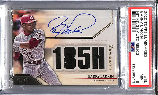 Barry Larkin autographed baseball card from 2020 Topps Luminaries Home Cincinnati Reds