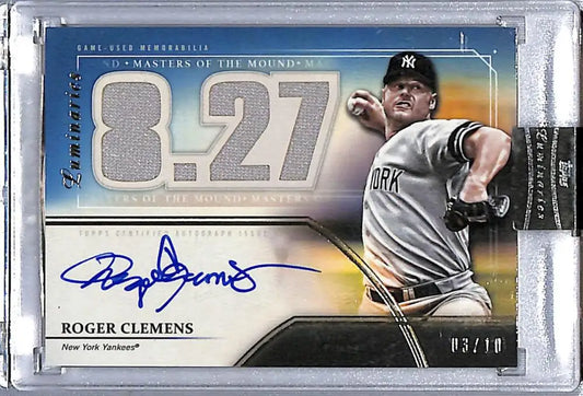 Roger Clemens autographed baseball card from Topps Luminaries 2020 set