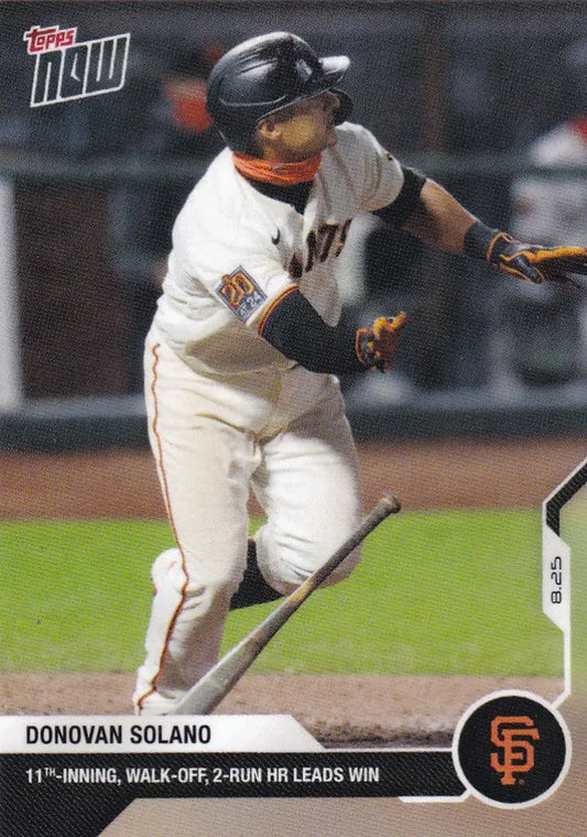 Baseball card of Donovan Solano from the San Francisco Giants, 2020 TOPPS NOW #159