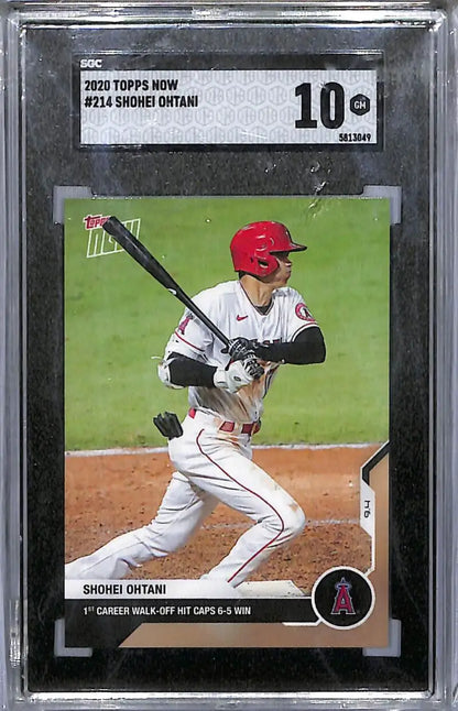 Graded 2020 Topps Now Shohei Ohtani SGC 10 Gem California Angels Baseball Card