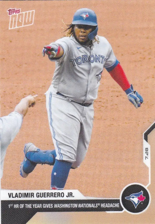 Vladimir Guerrero Jr. baseball card from 2020 Topps Now featuring Toronto Blue Jays
