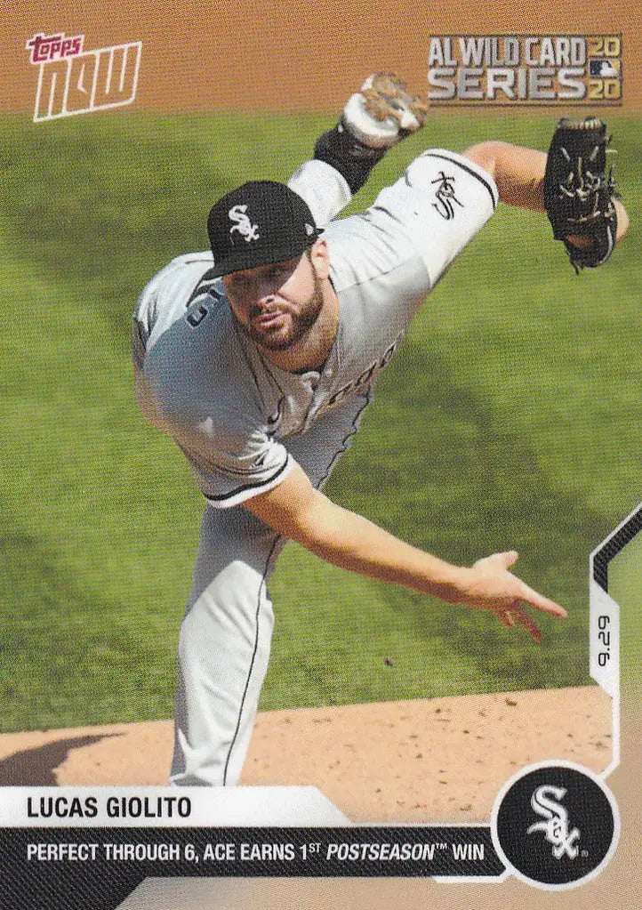 Lucas Giolito Chicago White Sox pitcher in uniform during 2020 TOPPS NOW #327