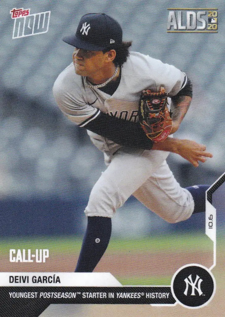 Deivi Garcia baseball card from 2020 Topps Now, New York Yankees collectible
