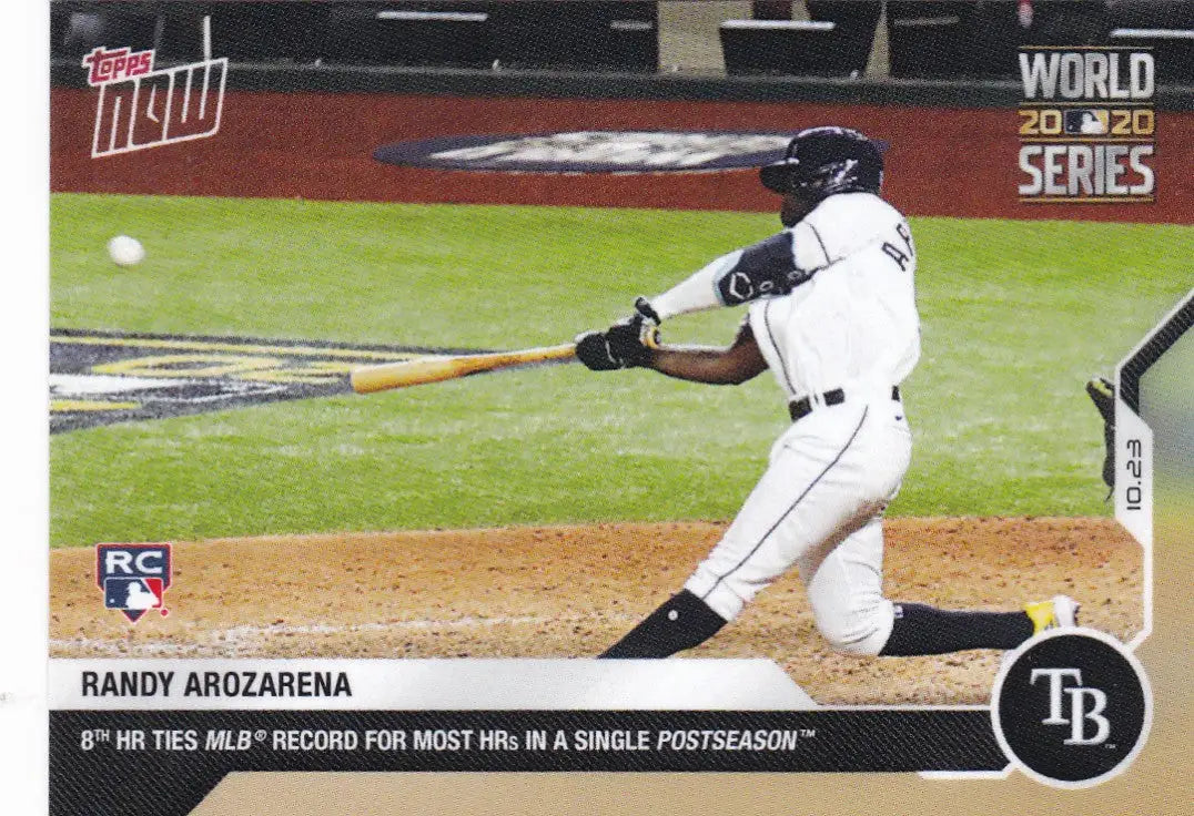 Randy Arozarena baseball card from 2020 Topps Now for Tampa Bay Rays fans