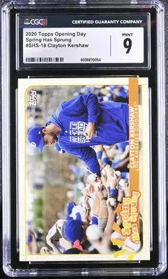 CGC-graded Clayton Kershaw baseball card from 2020 Topps Opening Day series