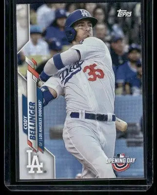 2020 Topps Opening Day Cody Bellinger Los Angeles Dodgers baseball card display