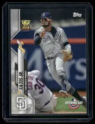 2020 Topps Opening Day Fernando Tatis Jr. baseball card featuring Opening Day Fernando Tatis