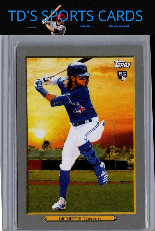 Bo Bichette baseball card from 2020 Topps Turkey Red box toppers featuring Bichette Turkey Red
