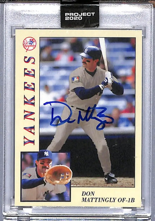Signed Don Mattingly New York Yankees Baseball Card from Topps Project 2020