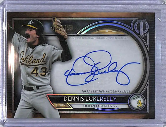 Dennis Eckersley Autographs on 2020 Topps Tribute Baseball Card #/199 NM-MT