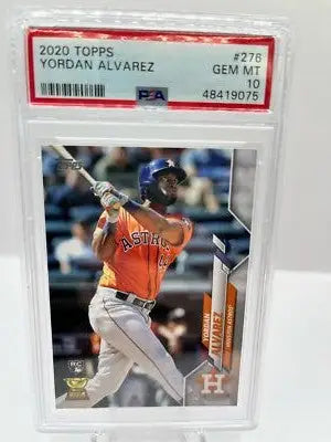 Graded Yordan Alvarez Baseball Card 2020 Topps Yordan PSA 10 collectible memorabilia