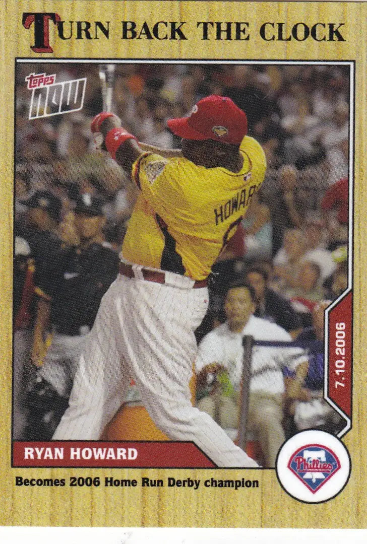 Ryan Howard Philadelphia Phillies baseball card celebrating 2006 Home Run Derby victory