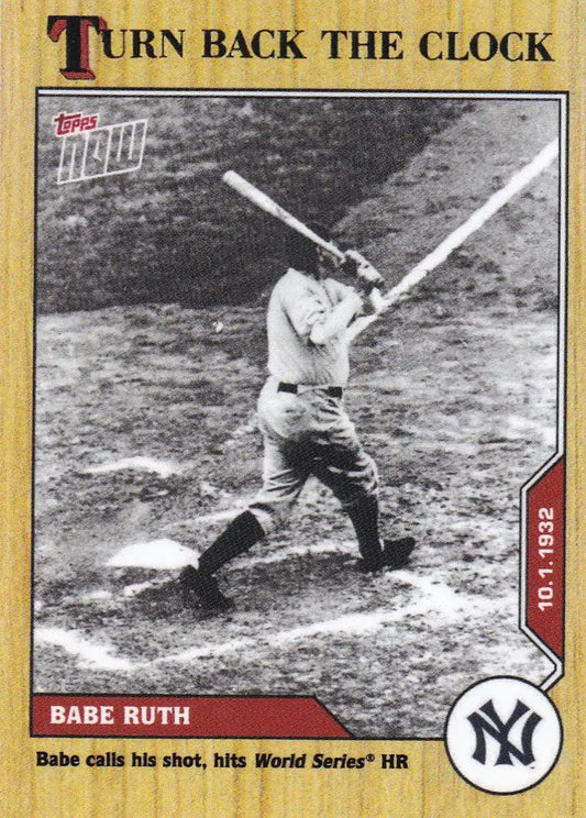 Vintage Babe Ruth baseball card featuring Babe Ruth from the New York Yankees 2020 product