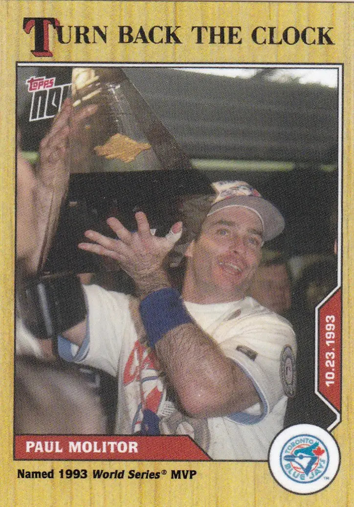 Paul Molitor 1993 World Series MVP baseball card from 2020 Turn Back the Clock Toronto Blue Jays collection