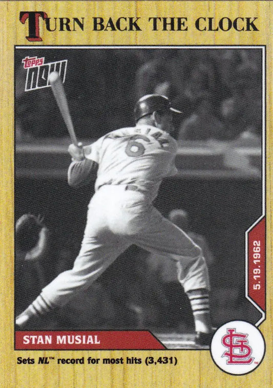 Vintage Topps baseball card featuring Stan Musial of the St Louis Cardinals