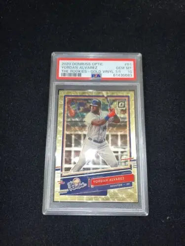 Yordan Alvarez Donruss Optic Gold Vinyl baseball card #R1 PSA 10 limited edition