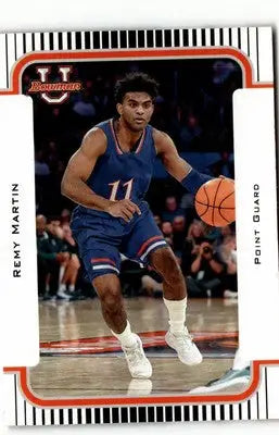 Remy Martin Bowman University trading card featured in 2021-22 Bowman University product