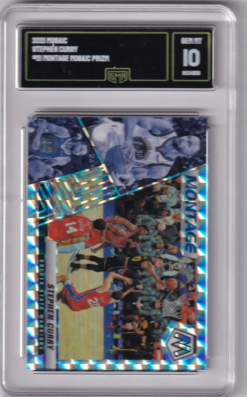 2021 Mosaic Montage GMA 10 Stephen Curry Golden State Warriors basketball card
